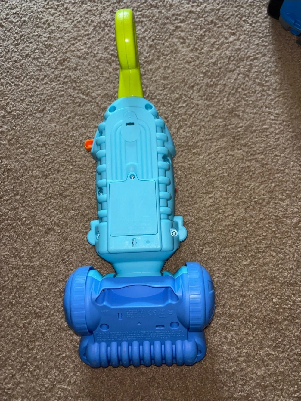 Fisher-Price Light Blue and Lime Interactive Learning Vacuum Toy